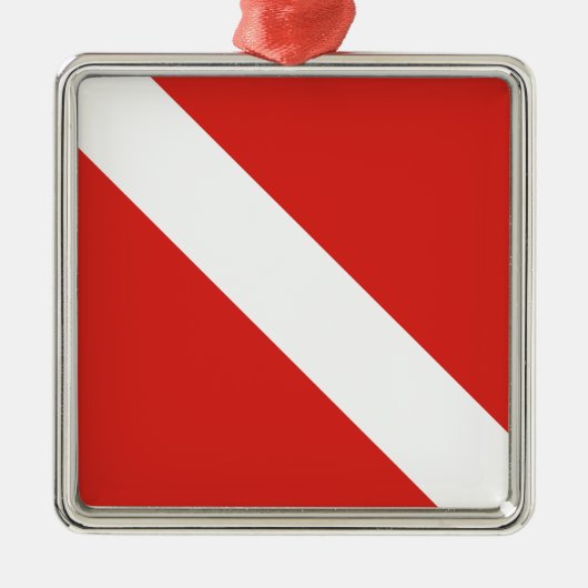 Dive Flag Metalen Ornament (Voorkant)