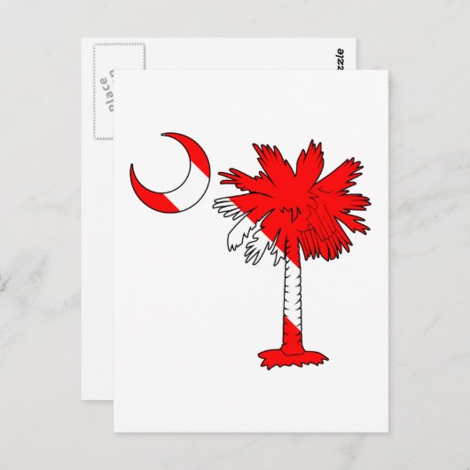 Dive Flag Palmetto Briefkaart (Voorkant / Achterkant)