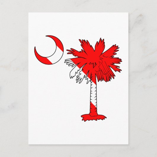 Dive Flag Palmetto Briefkaart (Voorkant)