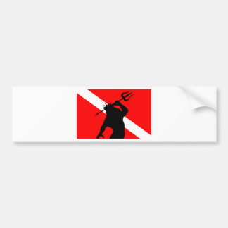 Dive Flag Poseidon Bumpersticker