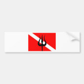 Dive Flag Trident Bumpersticker (Voorkant)