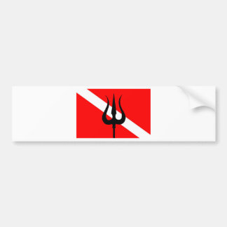 Dive Flag Trident Bumpersticker