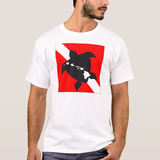Dive Flag Turtle T-shirt (Voorkant)