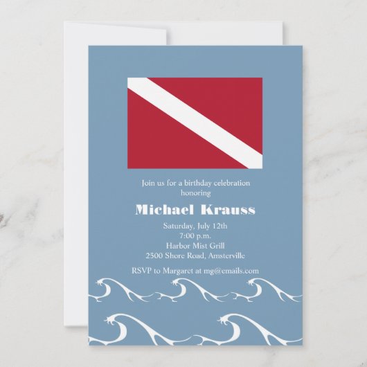 Dive Flag Uitnodiging (Voorkant)