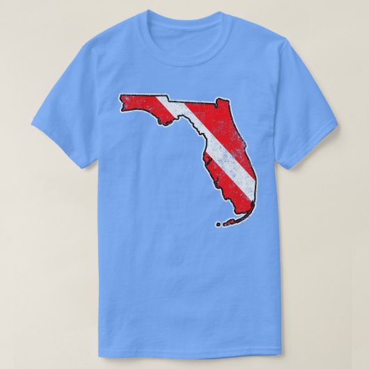  Dive Florida Scuba Duiken State Kaart Dive F T-shirt (Design voorkant)
