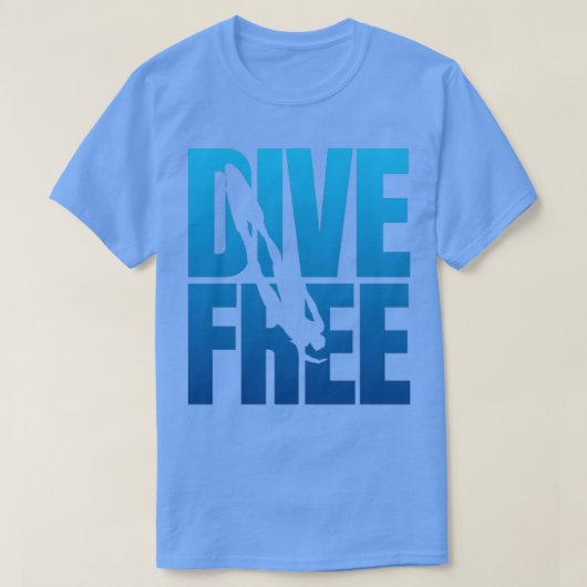 Dive Free Freediver Design Freediving T-shirt (Design voorkant)