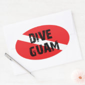 Dive Guam Ovale Sticker (Envelop)