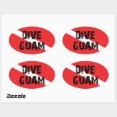 Dive Guam Ovale Sticker (Vel)