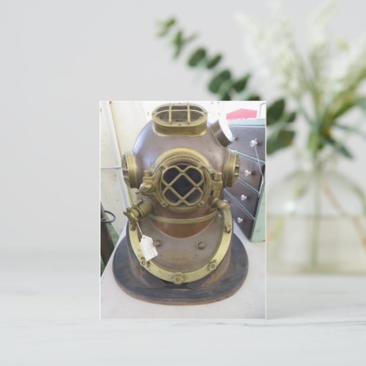 Dive Helmet Briefkaart (Staand voorkant)