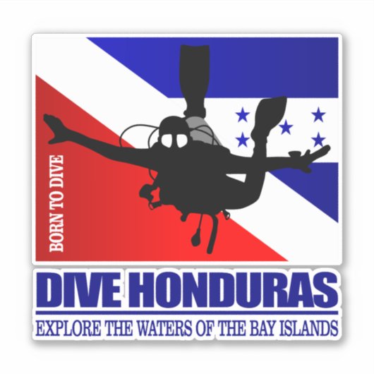 Dive Honduras DF2 Sticker (Voorkant)