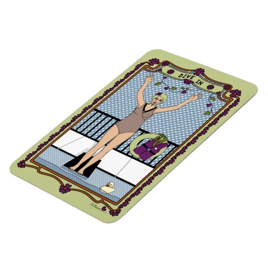 Dive In_A_4x6 koelkast Magnet Magneet (Linkerzijde)