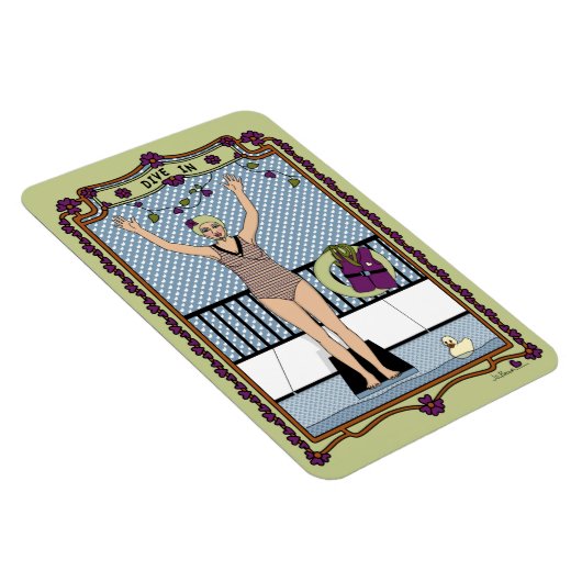 Dive In_A_4x6 koelkast Magnet Magneet (Rechterzijde)