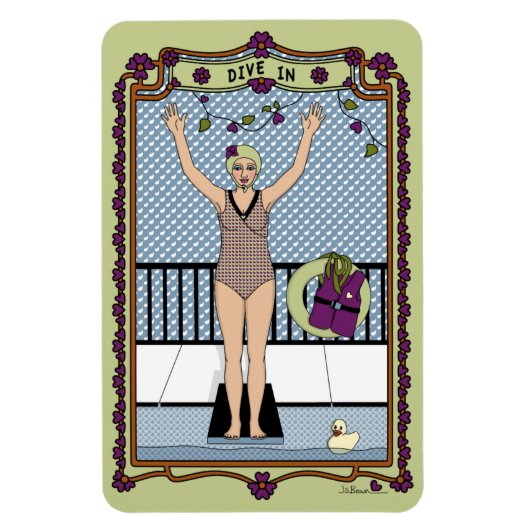 Dive In_A_4x6 koelkast Magnet Magneet (Verticaal)