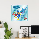 Dive in a Good Book Poster (Thuiskantoor)