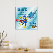 Dive in a Good Book Poster (Keuken)