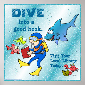 Dive in a Good Book Poster