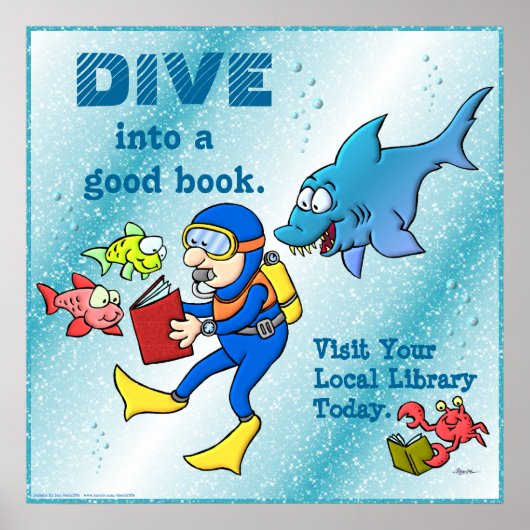 Dive in a Good Book Poster (Voorkant)