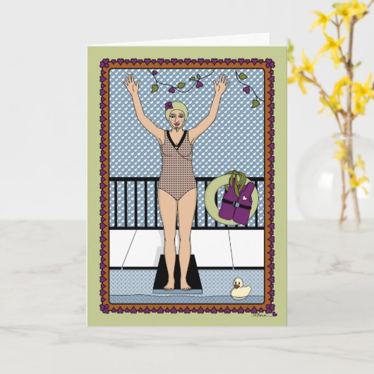 Dive In_A_Greeting Kaart (Gele Bloem)