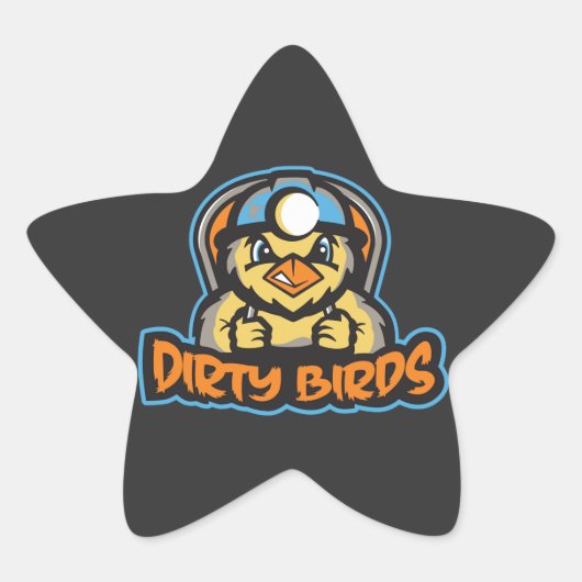 Dive in avontuur met Dirty Bird Ster Sticker (Voorkant)