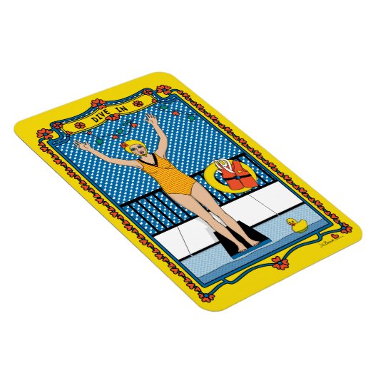 Dive In_B_4x6 koelkast Magnet Magneet (Rechterzijde)