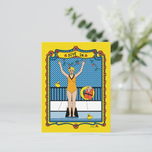 Dive In_B_ Briefkaart (Staand voorkant)