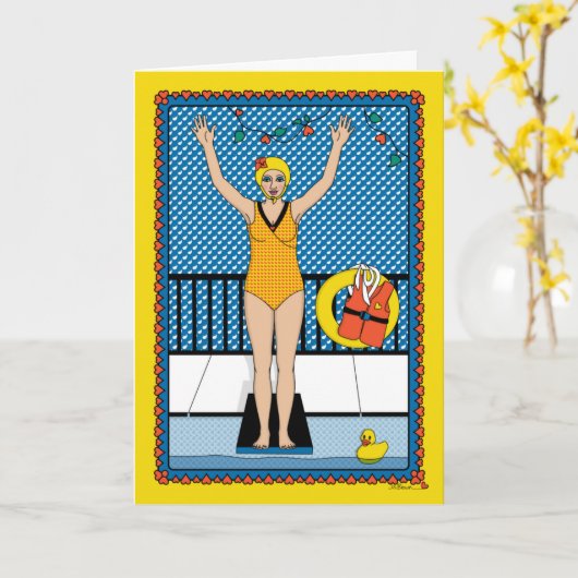 Dive In_B_Greeting Kaart (Gele Bloem)