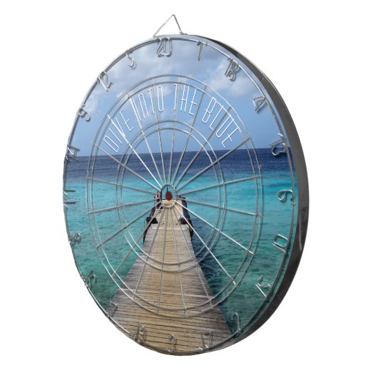 Dive in Blue Dartbord (Voorkant Rechts)