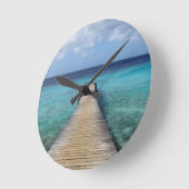 Dive in Blue Wall Clock Ronde Klok (Hoek)