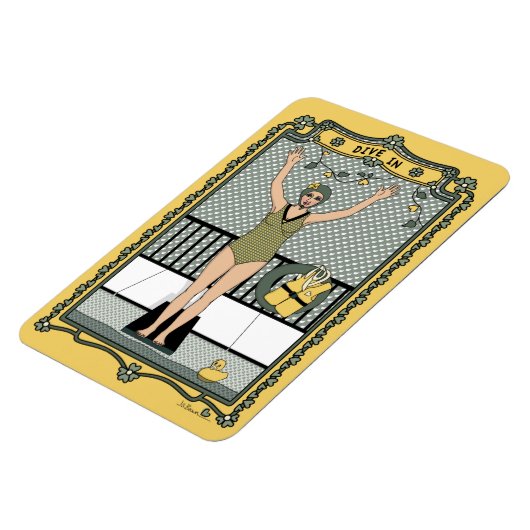 Dive In_C_4x6 koelkast Magnet Magneet (Linkerzijde)