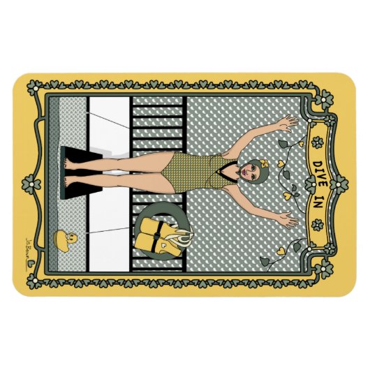 Dive In_C_4x6 koelkast Magnet Magneet (Horizontaal)