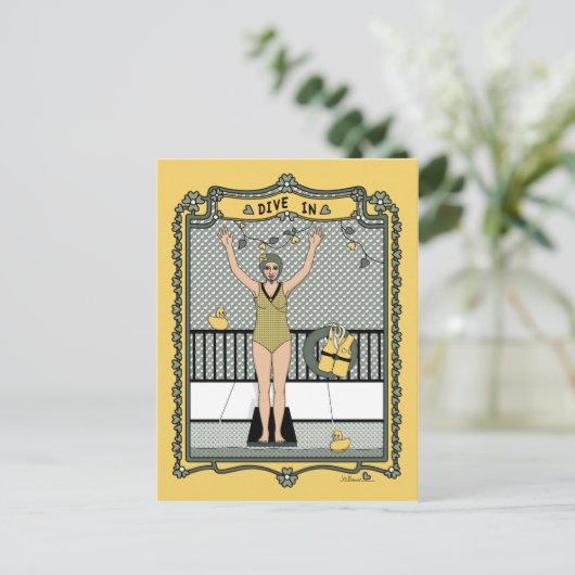 Dive In_C_ Briefkaart (Staand voorkant)