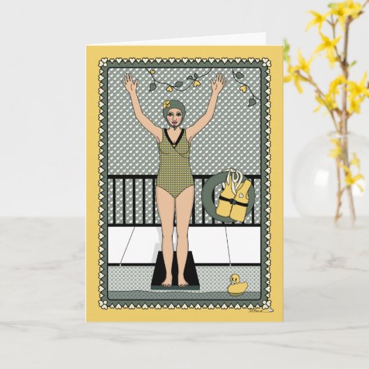 Dive In_C_Greeting Kaart (Gele Bloem)