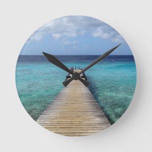 Dive in de blauwe wandklok
