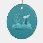 Dive in een Good Book Keramisch Ornament (Links)