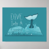 Dive in een Good Book Poster (Voorkant)
