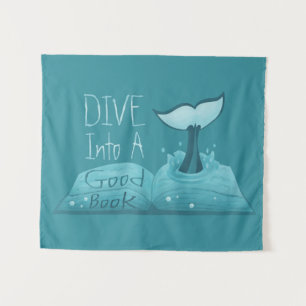 Dive in een Good Book Wandkleed