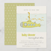 Dive in onderzeese onderzeeër Baby shower Invite Bedankkaart (Voorkant / Achterkant)