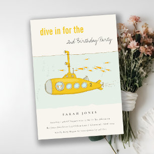 Dive in onderzeese onderzeese geel elke dag van de kaart