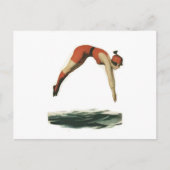 Dive in water briefkaart (Voorkant)