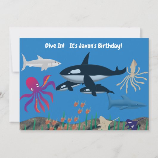 Dive In, We'll have a FIN-tastic time Kaart (Voorkant)