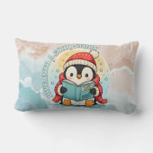 Dive Into A Good Story Cute Reading Penguin Pillow Kussen (Achterkant)