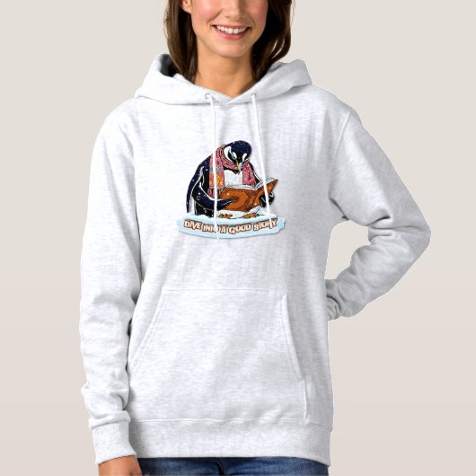 Dive Into A Good Story Penguin Hoodie (Voorkant)