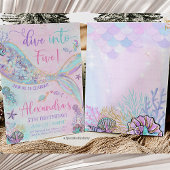 Dive into Five Birthday Mermaid Kaart