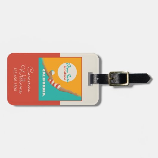 Dive Into Sunshine | California Bagagelabel (Voorkant horizontaal)