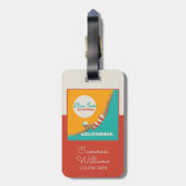 Dive Into Sunshine | California Bagagelabel (Achterkant verticaal)
