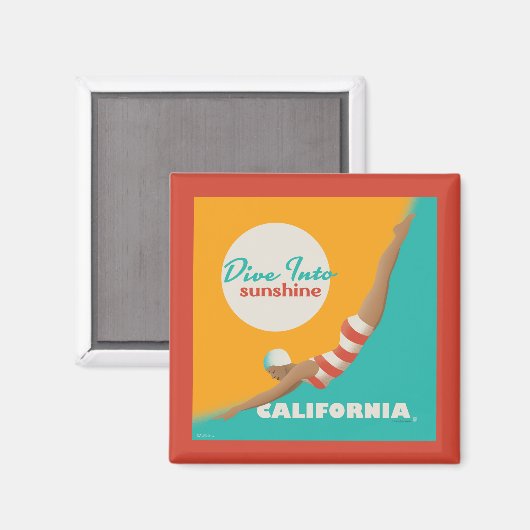 Dive Into Sunshine | California Magneet (Voorkant / Achterkant)