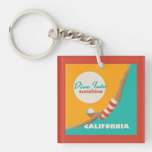 Dive Into Sunshine | California Sleutelhanger (Voorkant)