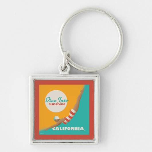 Dive Into Sunshine | California Sleutelhanger (Voorkant)