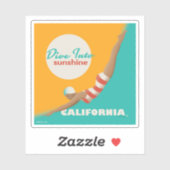 Dive Into Sunshine | California Sticker (Vel)