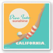 Dive Into Sunshine | California Sticker (Voorkant)